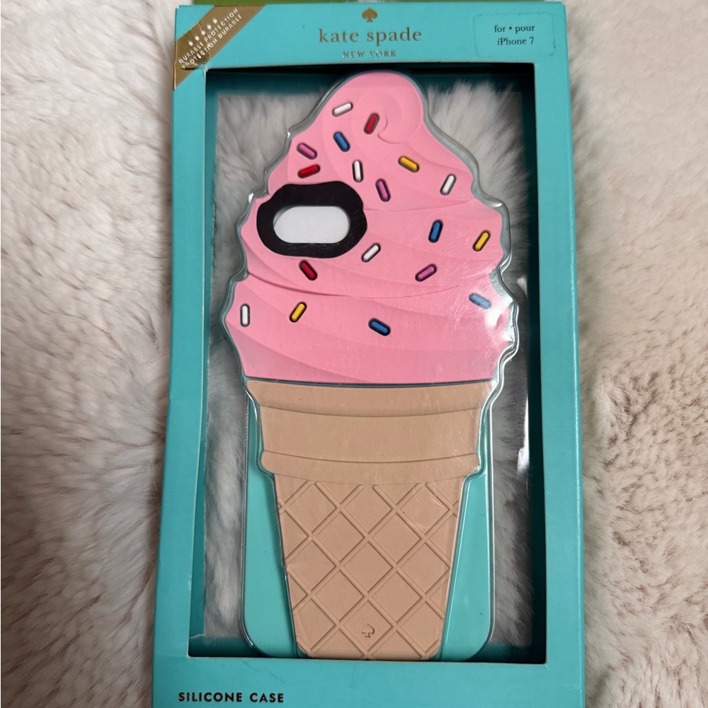 Kate Spade Pink and Tan Ice Cream Cone iPhone 7 Case